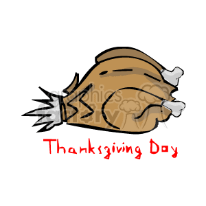 Roasted thanksgivining day turkey clipart. Commercial use image # 145578