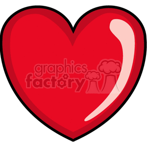 Big Shiny Red Valentines Heart clipart. Commercial use icon # 145698