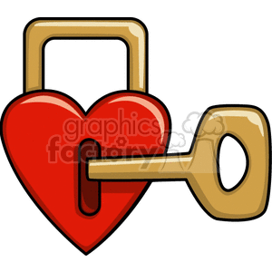 key to my heart clipart. Commercial use image # 145716