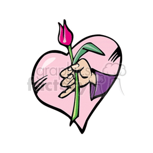   valentines day holidays love hearts heart flower flowers  handflower.gif Clip Art Holidays Valentines Day 