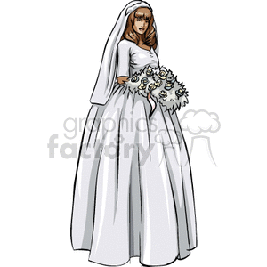 a full wedding gown clipart. Royalty-free image # 146097