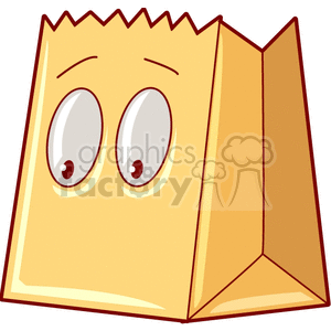 Paper bag with eyes clipart. Commercial use image # 146432