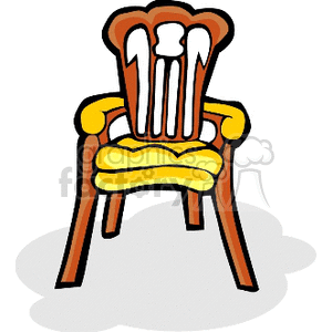 Dining room chair clipart. Commercial use image # 147513