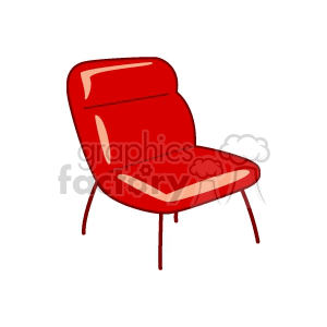   furniture chair chairs  chair507.gif Clip Art Household Furniture red