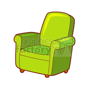 green cartoon chair