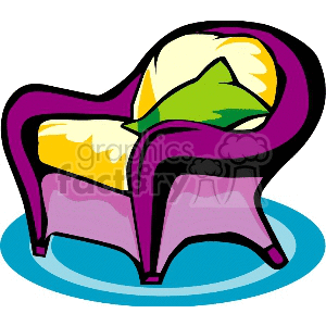   furniture chair chairs  purple-chair.gif Clip Art Household Furniture 