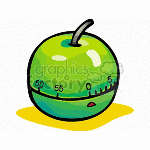 Kitchen apple timer clipart. Royalty-free image # 147845