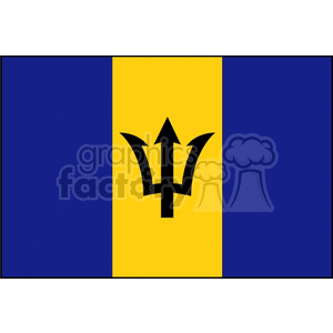 Barbados flag clipart. Commercial use image # 148265