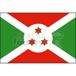Burundian Flag clipart. Commercial use image # 148273