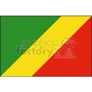 Flag of the Republic of the Congo clipart. Commercial use image # 148285