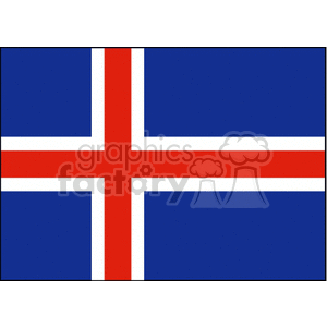 Flag of Iceland clipart. Royalty-free image # 148319