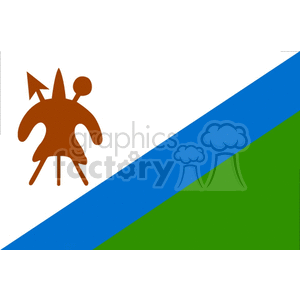 Flag of Lesotho clipart. Royalty-free image # 148335