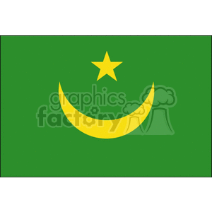 Flag of Mauritania clipart. Commercial use image # 148347