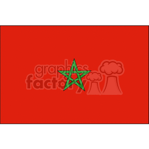Flag of Morocco clipart. Royalty-free image # 148353