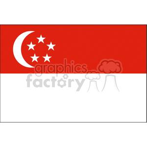Singapore flag clipart. Royalty-free image # 148391