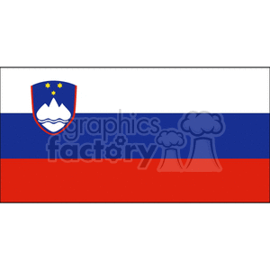 Slovenia Flag clipart. Royalty-free image # 148393