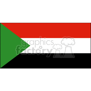 Flag of Sudan clipart. Commercial use image # 148403