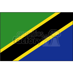 Flag of Tanzania clipart. Royalty-free image # 148411