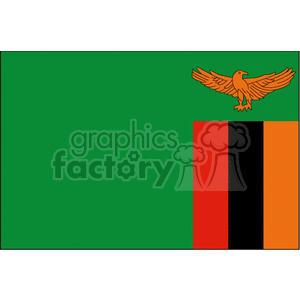 Flag of Zambia clipart. Royalty-free image # 148435