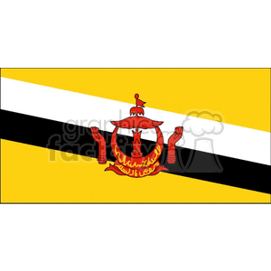 Brunei Flag clipart. Commercial use image # 148512