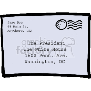   mail envelope envelopes president letter letters  letter_2_president.gif Clip Art Mail 