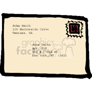   mail envelope envelopes letter letters  note_from_john_2_jane.gif Clip Art Mail 