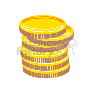 stack of gold coins clipart. Commercial use image # 149661