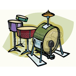 drums set clipart. Royalty-free image # 150472