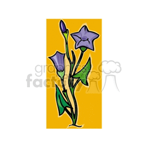 Purple wildflowers with ivy clipart. Royalty-free image # 151502