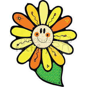 cartoon daisy clipart. Royalty-free image # 151640
