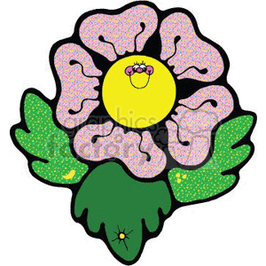 happy cartoon flower clipart. Royalty-free image # 151642