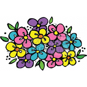 Colorful bedding plants clipart. Royalty-free image # 151652