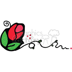 cartoon rose clipart. Commercial use image # 151654