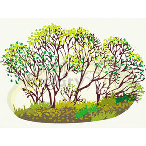  tree trees spring seasons  springtrees.gif Clip Art Nature Seasons 