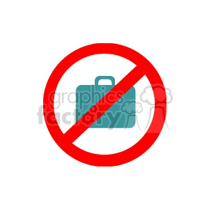   suitcase suitcases travel luggage no  baggage500.gif Clip Art Other 