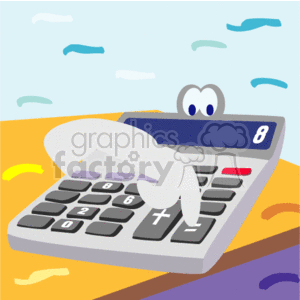calculator with eyes clipart. Royalty-free image # 153570