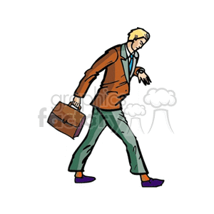   salesman man guy business suits briefcase briefcases late time  businessman3.gif Clip Art People 