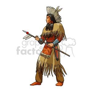 native American warrior clipart. Commercial use image # 154466