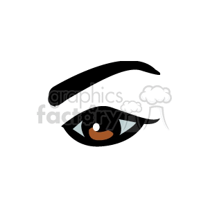 clipart - A Single Eye Close up with the Brow.
