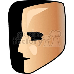 clipart - A Skin Colored Mask for a Play.