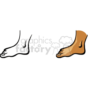 clipart - A Single Foot also Showing the Ankle.