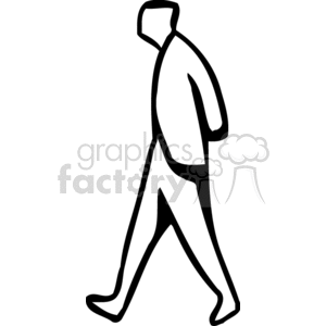   wonder wondering thinking think walk walking guy man lines people Clip Art People Adults 