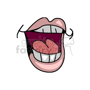 smiling mouth with lips animation. Royalty-free animation # 155864