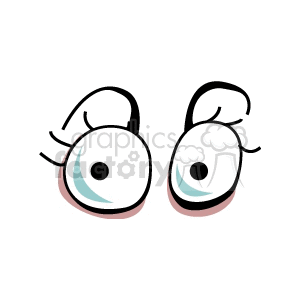 cartoon girl eyes clipart. Commercial use image # 155900