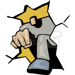   people break breaking through the wall page paper crack cracked busting bust hole man guy  PPA0127.gif Clip Art People Adults 