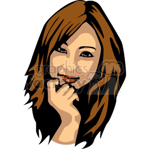 people women face lady girl girls  PPA0137.gif Clip Art People Adults cartoon happy smiling smile female