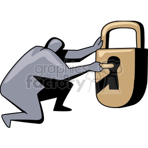 large lock clipart. Commercial use image # 156058