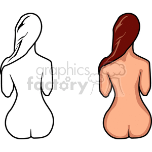 naked woman clipart. Commercial use image # 156066