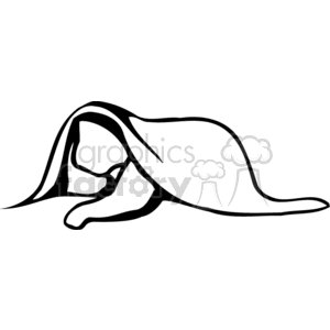 A Small Child sleeping Under a Blanket clipart. Royalty-free image # 156363