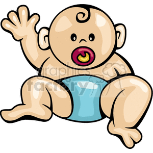 Baby boy waving clipart. Royalty-free image # 156433